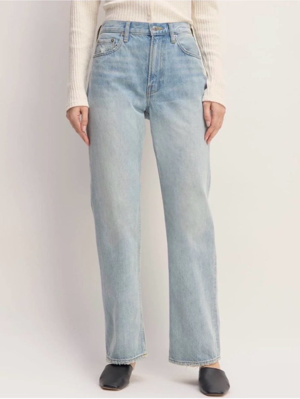 EVERLANE NWT Light Blue High-Rise Straight Jeans